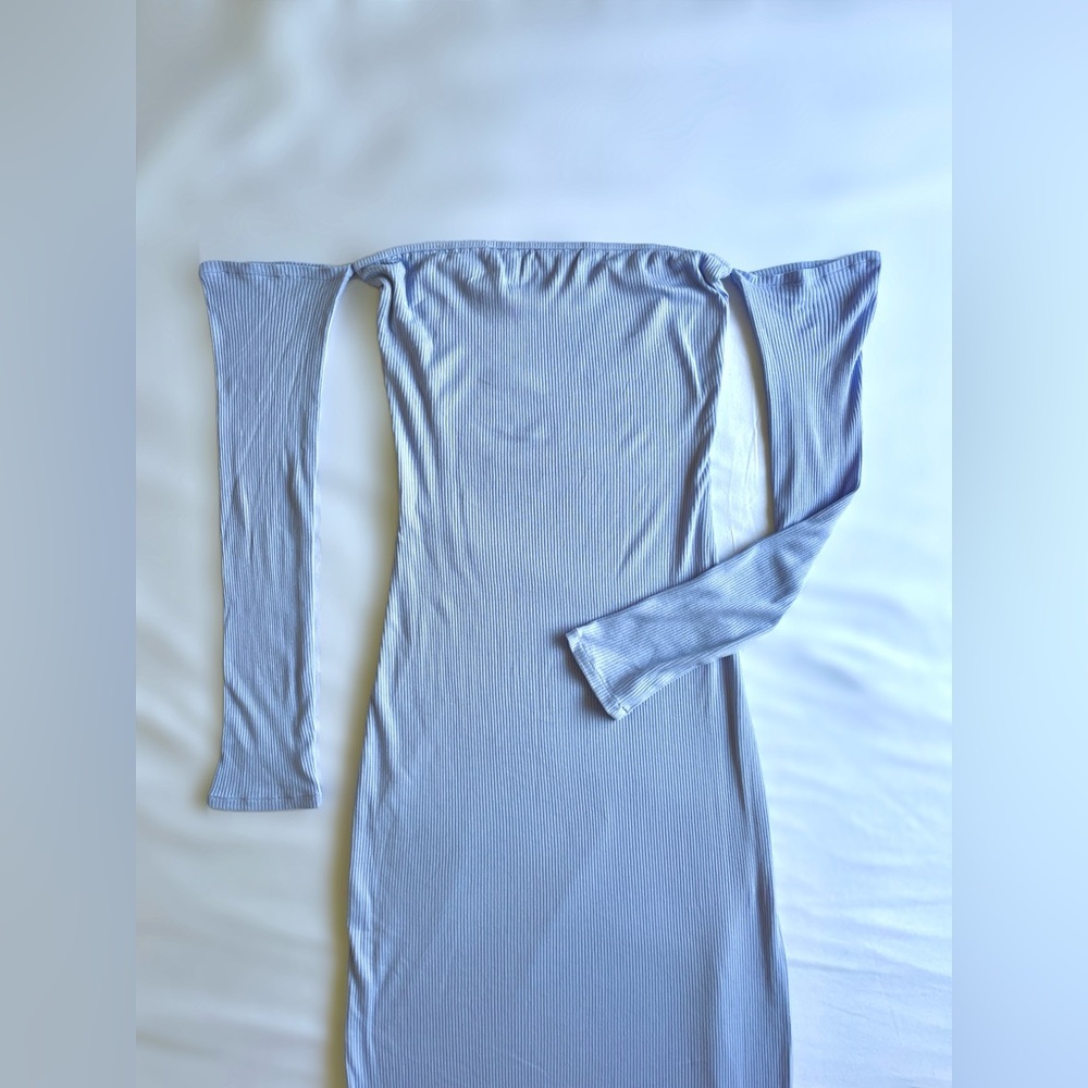 Revolve‎ Lama Jouni Purple Off-shoulder Bodycon Dress Size M - Picture 2 of 5